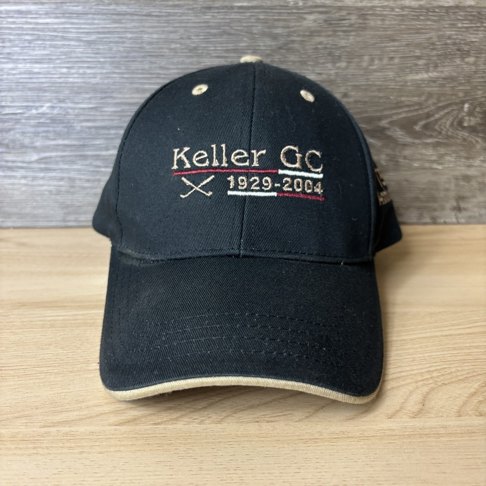 American Needle Keller GC 75th Anniversary Golf Hat Black Strapback Mens OSFA